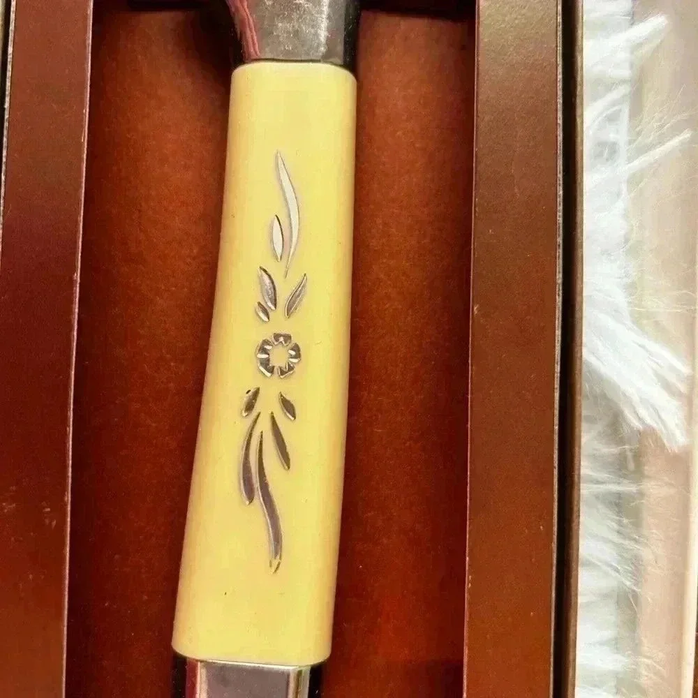 Regent Sheffield Miracle Worker‎ Knife Vintage Stainless Steel Serrated Floral